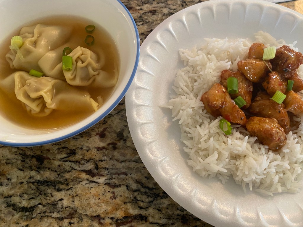 Cooking Wonton Soup and Honey Sesame Chicken at&nbsp;Home